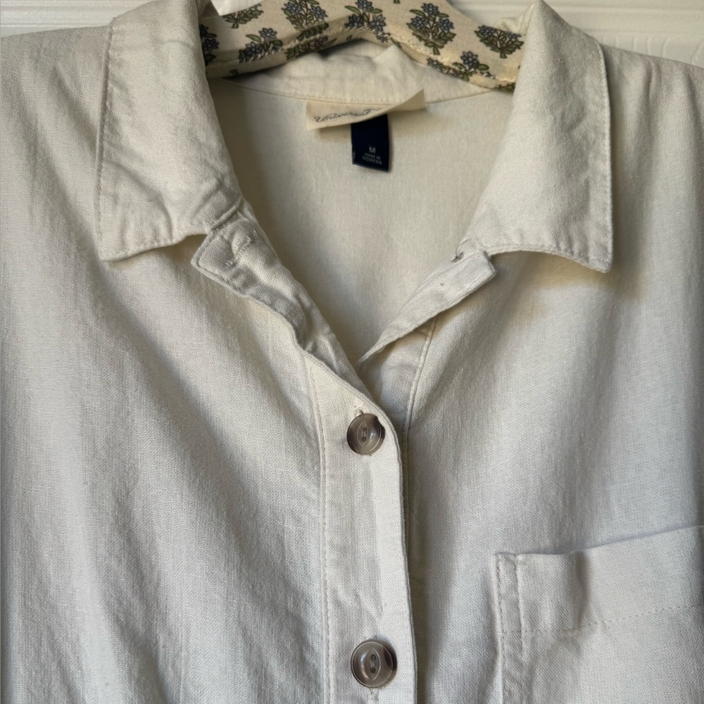 Universal Thread Cream Collared Romper - image 2